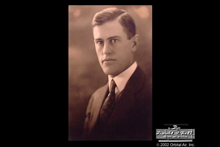 Archival studio portrait of young Donald A.