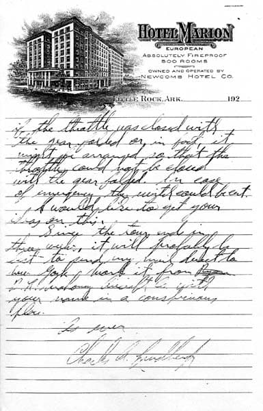 Page 3 of a handwritten letter from Charles A. Lindbergh to Donald A. Hall Sr. regarding throttle interlocks and Guggenheim Tour mail.