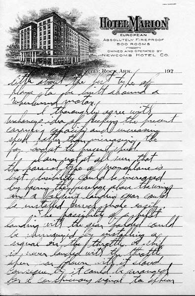 Page 2 of a handwritten letter from Charles A. Lindbergh proposing a throttle-actuated landing gear warning mechanism to Donald A. Hall Sr.