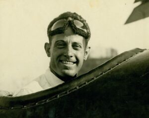 Vintage portrait photograph of Army pilot William Robertson of the Robertson Aircraft company that employed Lindbergh as an airmail pilot. 