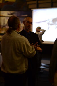 Nova Hall speaking Kermit Weeks and to the Lindbergh Foundation Board of Directors in 2015 at the Challenger Space Center in Arizona.