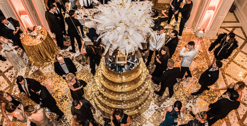 art decco party and gala event for flying over time.